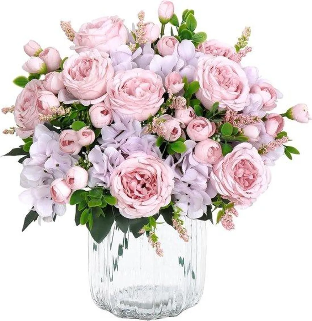 Fleurs mariage artificielles rose-lilas : l'éclat éternel sans faner