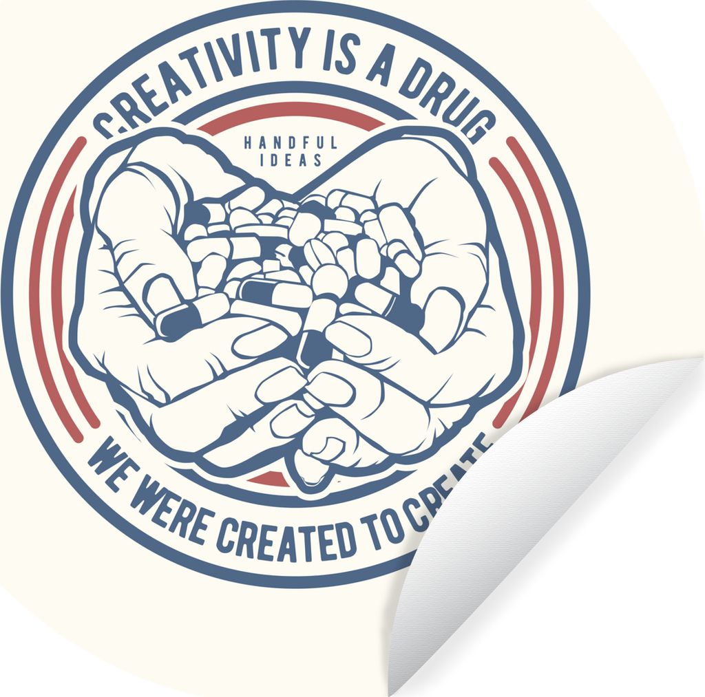 MuchoWow Runde Wandtattoo - Wandsticker Tapete Aufkleber Kreativ - Zitate - Vintage Ø 30 cm Selbstklebend und Repositionierbar - Wandaufkleber -...