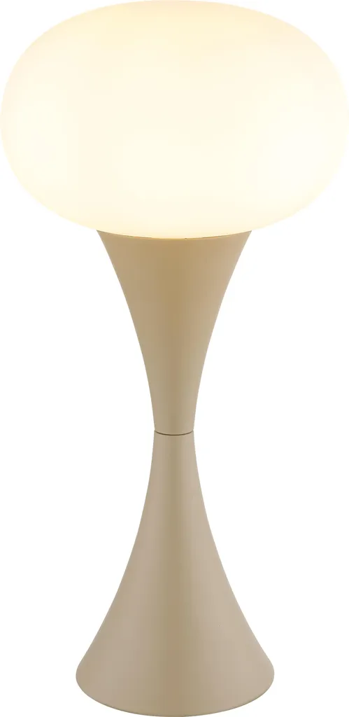 Lampe de table design sable et opaline 36,9 cm - Finition artisanale