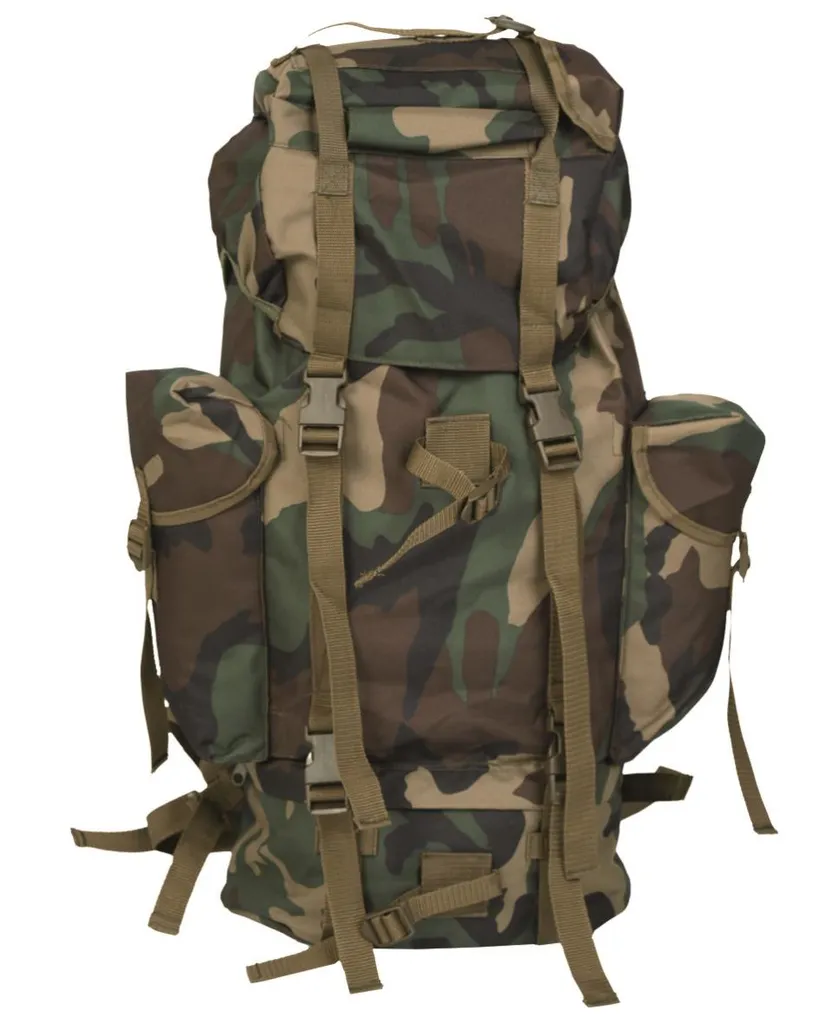 Sac de combat 65L Woodland résistant pour transporter tout votre matériel