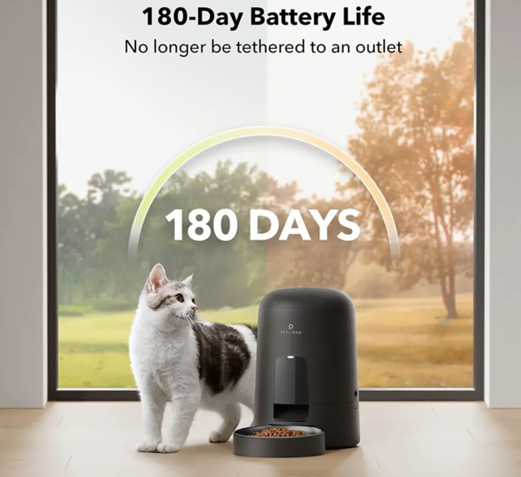 Distributeur Nourriture Petlibro Air 2L Noir pour Chats et Petits Chiens