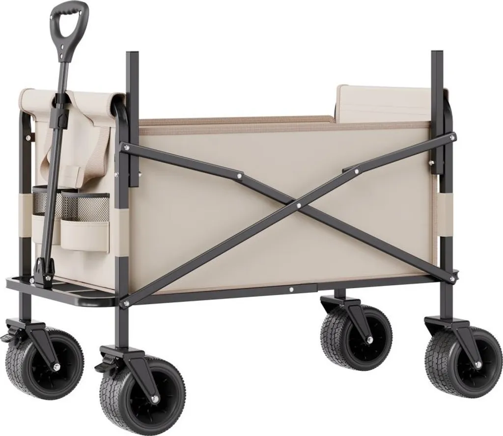 Chariot pliable de jardin 970x580x670mm polyvalent pour extérieur noir - 10
