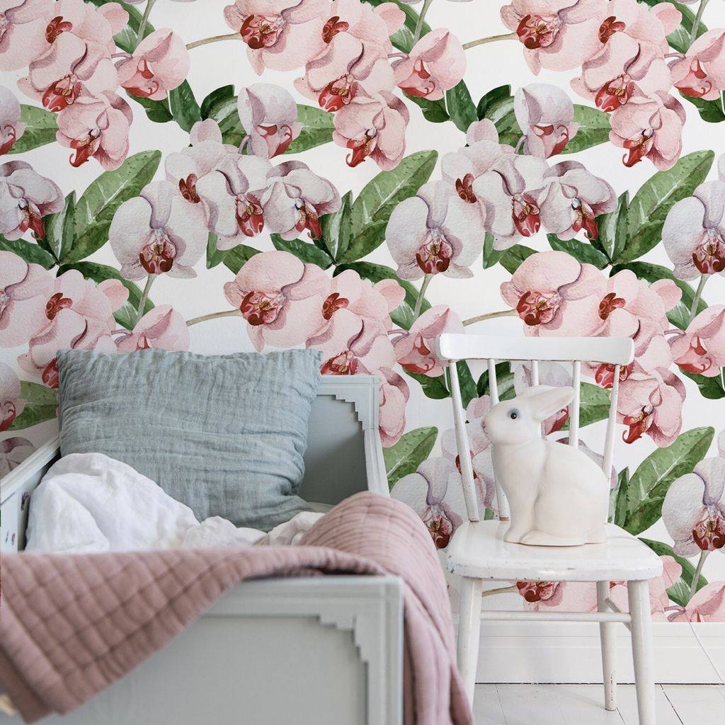 Coloray Fototapete 104x70 cm An Einer Wand Latex Latextapete - Blühende Orchideenblumen