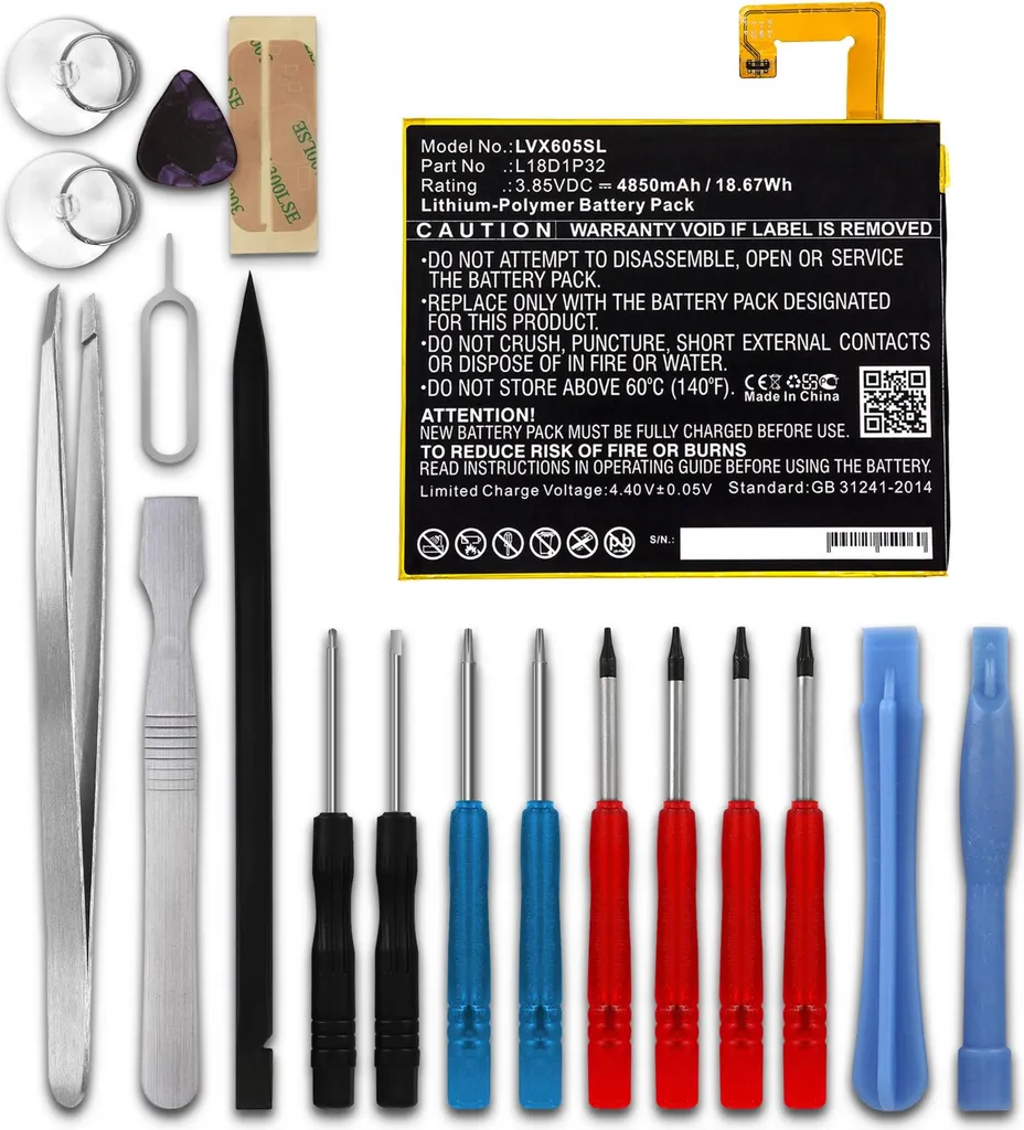 Réparer batterie Lenovo Smart Tab M10 : Kit L18D1P32 4850mAh Complet