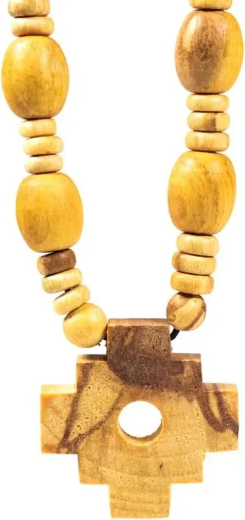 Collier Chaman Palo Santo avec Croix Inca 1,4 cm - Bijou Spirituel Bois