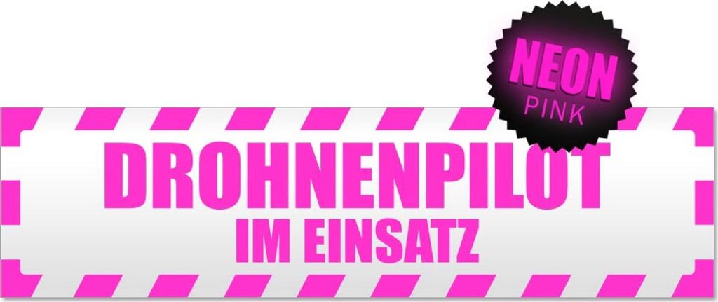 Drohnenpilot Einsatz gestreift Magnetschild Schild magnetisch