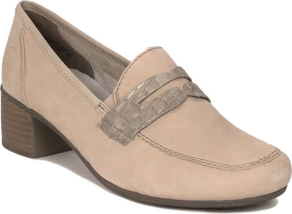 Rieker Damen Mokassins Loafer mit 4 cm Absatz und Antistress-Technologie