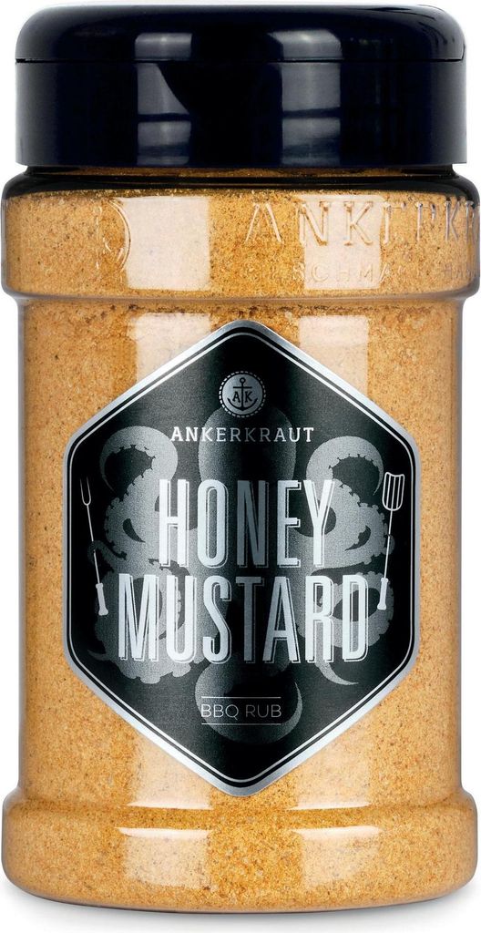 Honey Mustard, BBQ-Rub, 200g im Streuer
