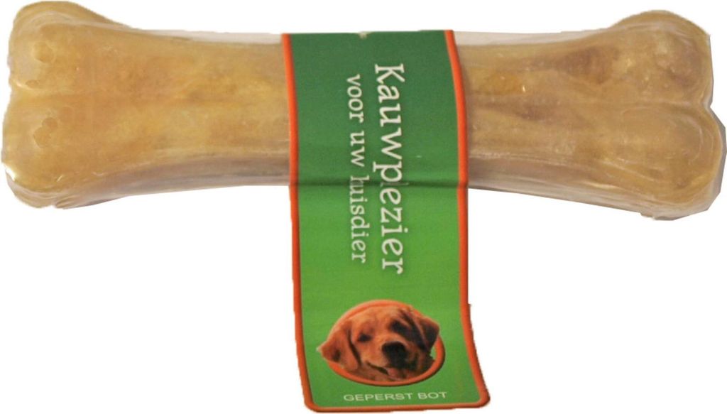 Gepresster Knochen 16 cm mit Banderole Chewy Fun - Gebr de boon