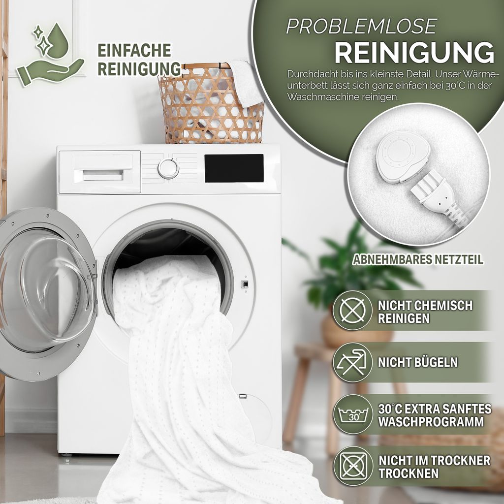 sinnlein® Elektrická elektrická deka 160 x 140 cm - bez Obrázok produktu 4