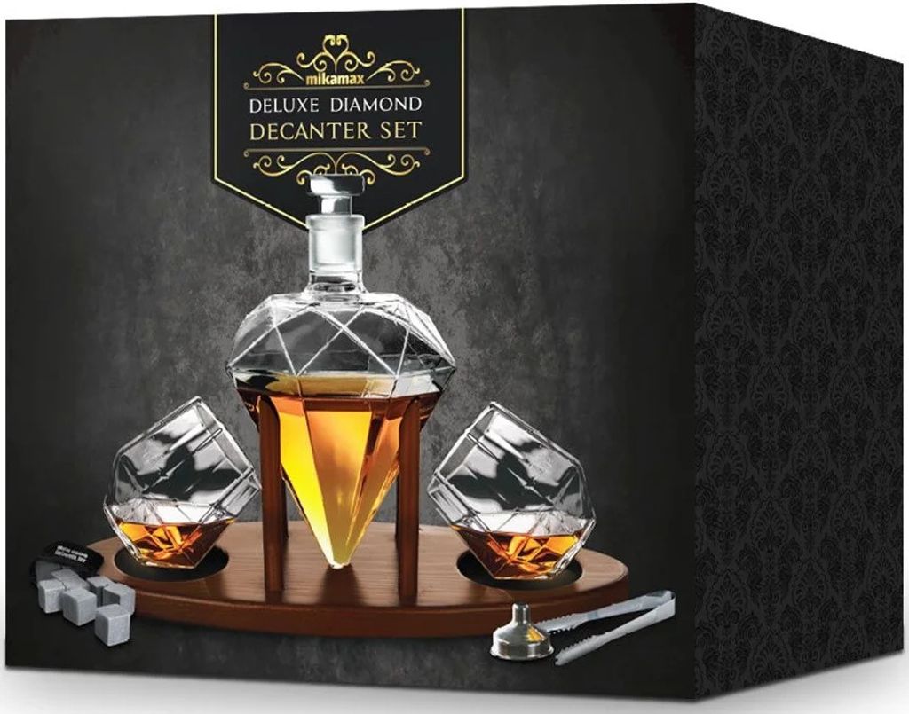 Carafe à décanter + verres en forme de diamant Set Whisky Image du produit 