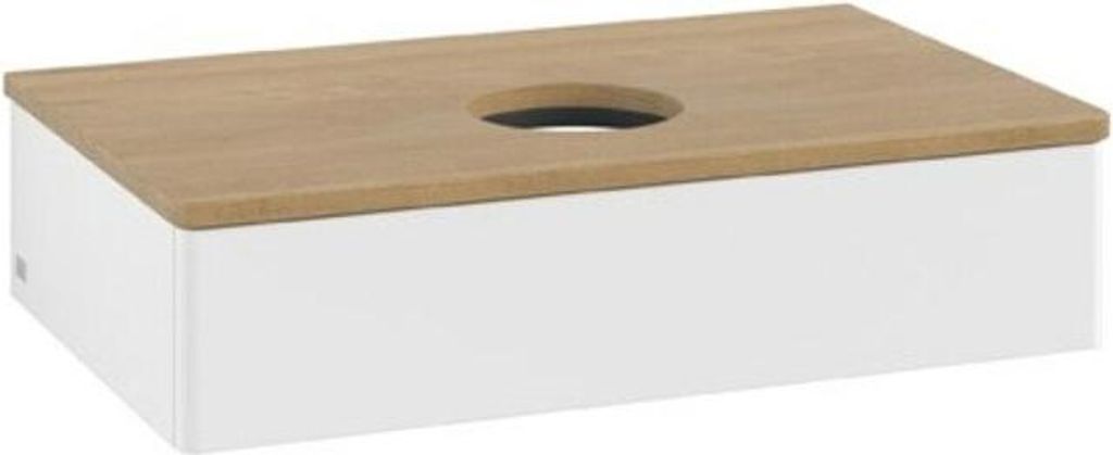 V&B Waschtischunterschrank ohne Frontstruktur Antao 80x19x50cm, WBP-farbe hon. Oa, wh. m Lac