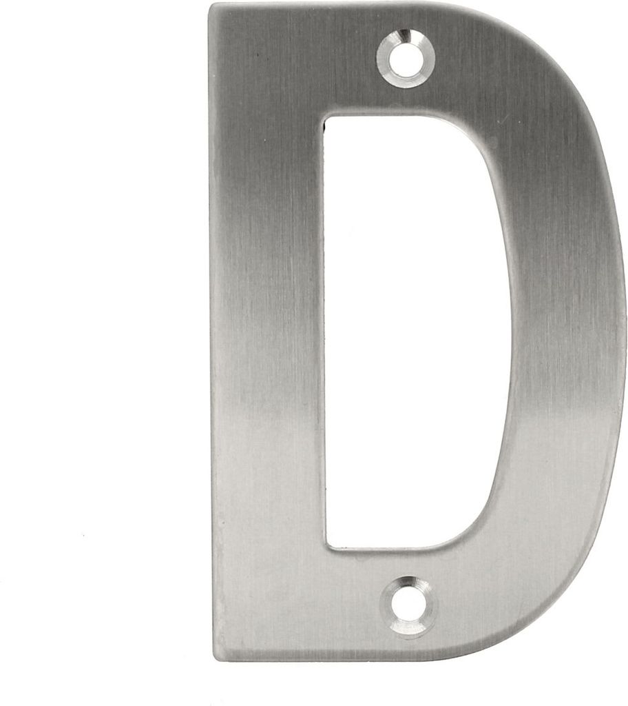 Edelstahl Hausnummern 0-9 matt gebürstet Buchstaben A-I Hauswandnummern 100mm D