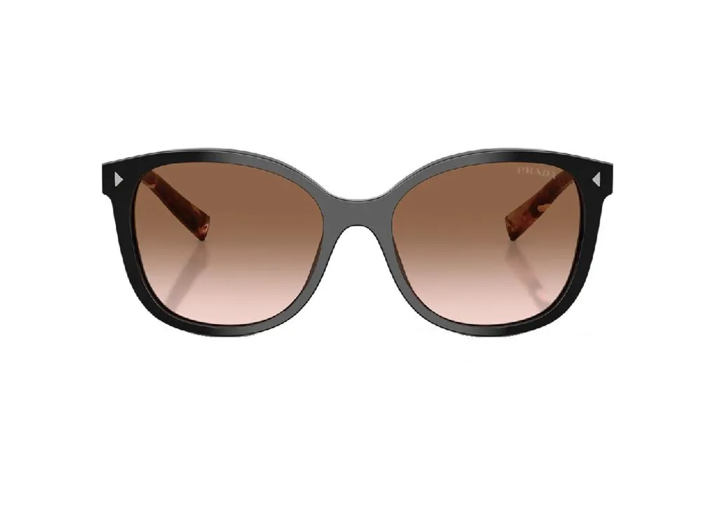 Lunettes Prada PR22ZS en acétate noir avec verres marron protecteurs