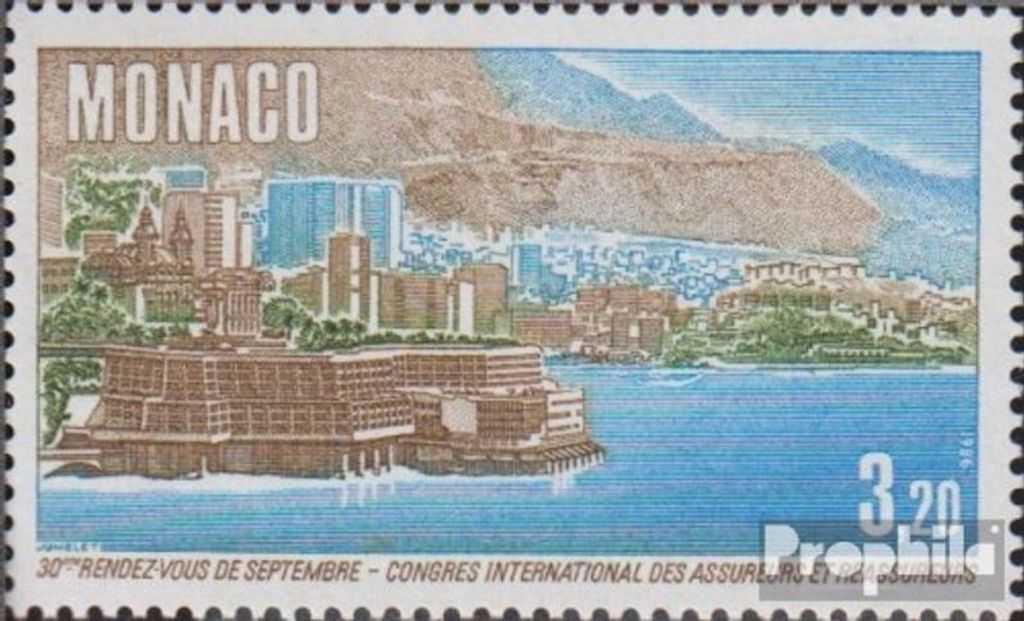 Briefmarken Monaco 1986 Mi 1765 (kompl.Ausg.) postfrisch Kongreßzentrum