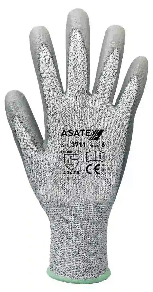 ASATEX Schnittschutzhandschuh 3711E grau 7