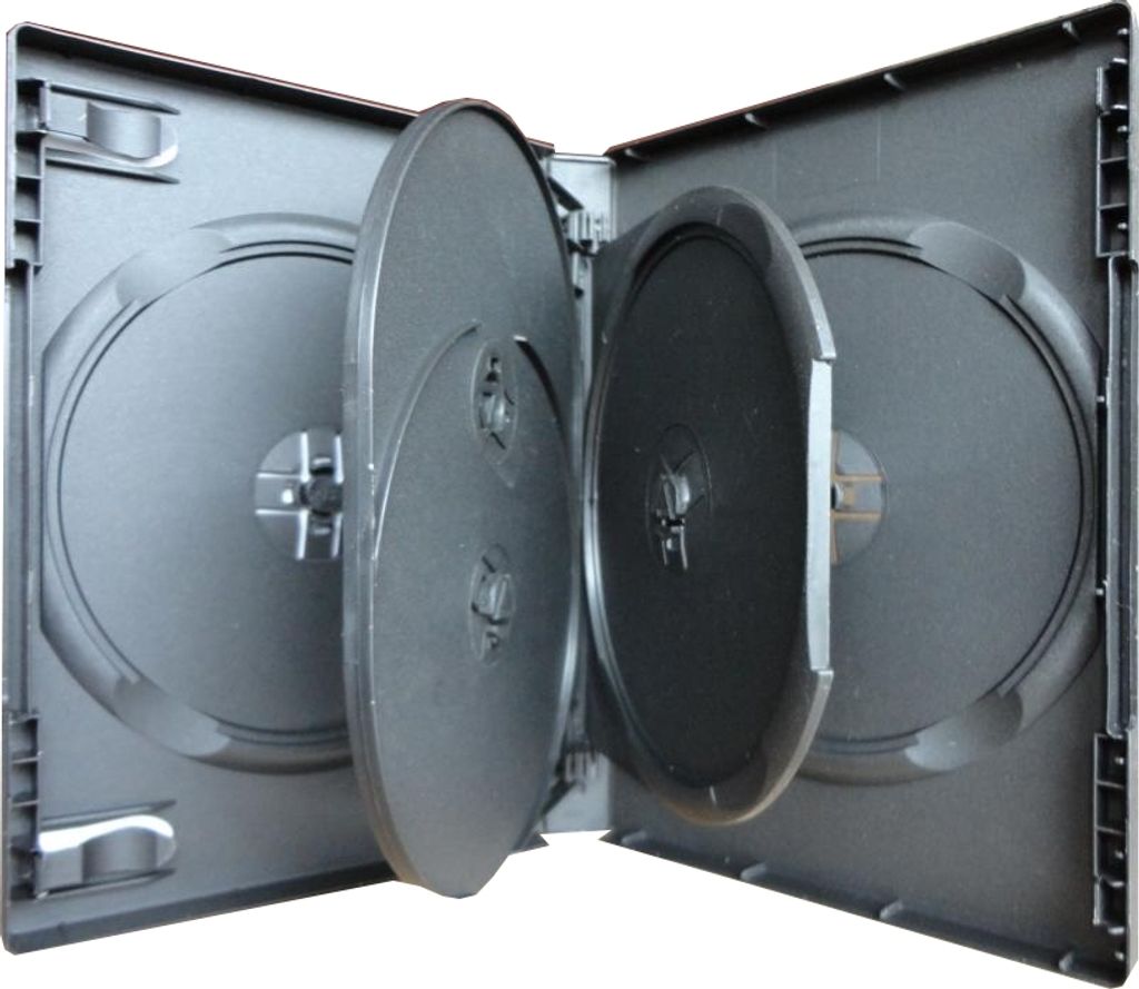 5fach 5er DVD CD Box Hülle black