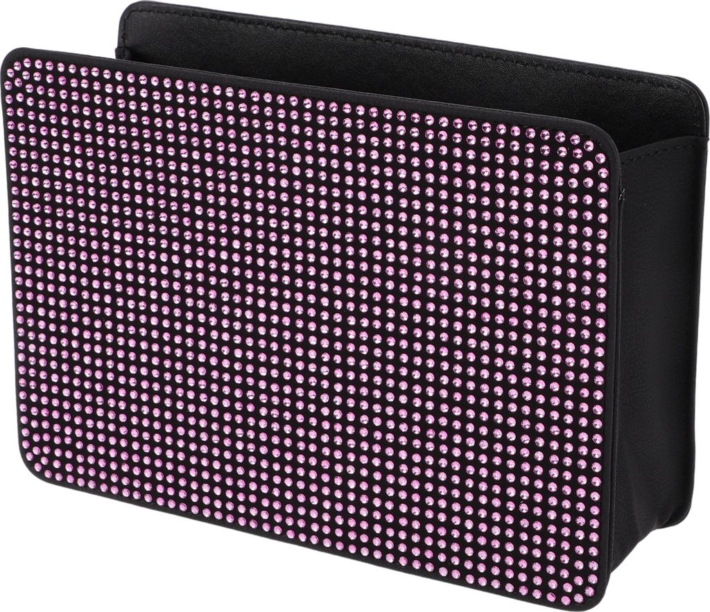 Auto-Mülltonne Müllbehälter Faltbar 7,9" Länge 2,8" Breite 5,5" Höhe Pink Schwarz Strass Kunstleder