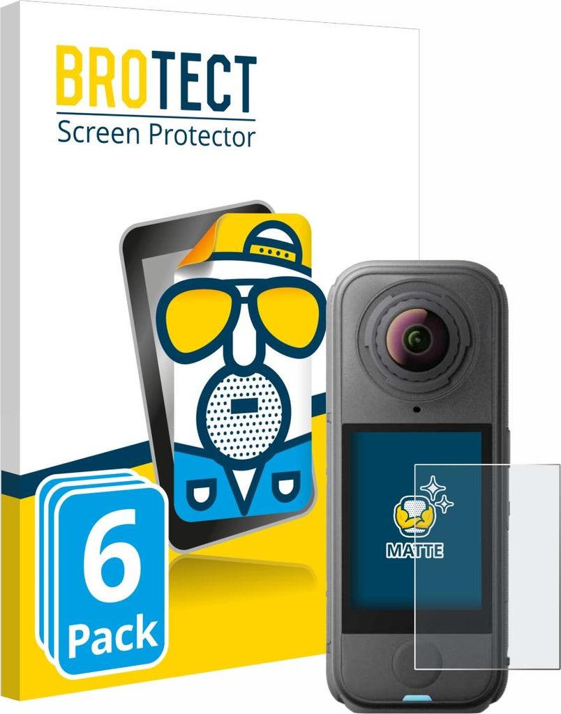 6x BROTECT Schutzfolie für Insta360 X4 Air Displayschutz Displayschutzfolie Folie Matt Entspiegelungsfolie