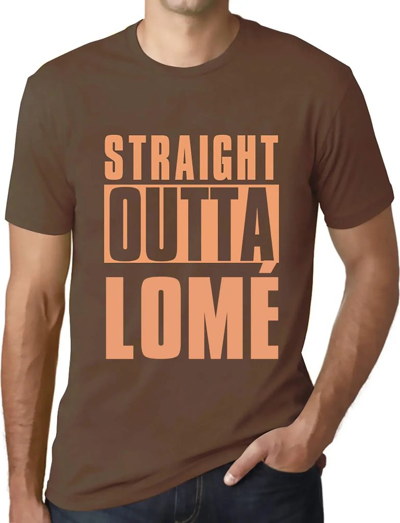 Herren Grafik T-Shirt Direkt aus Lomé – Straight Outta Lomé – Öko-Verantwortlich Vintage Jahrgang Kurzarm Lustige Druck Geburtstag Geschenk ...