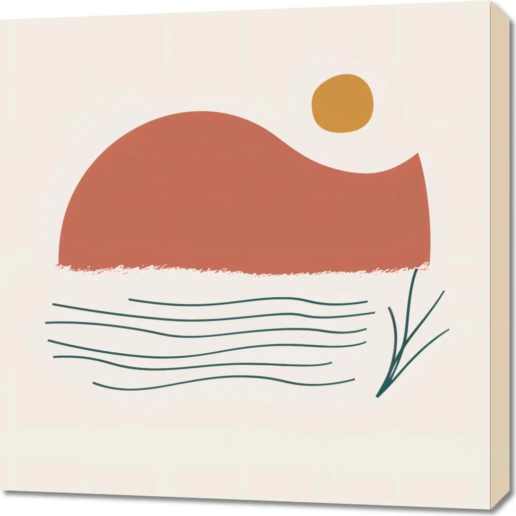 Tableau Image 70 x 70 cm Sérénade au coucher du soleil Déco Murale