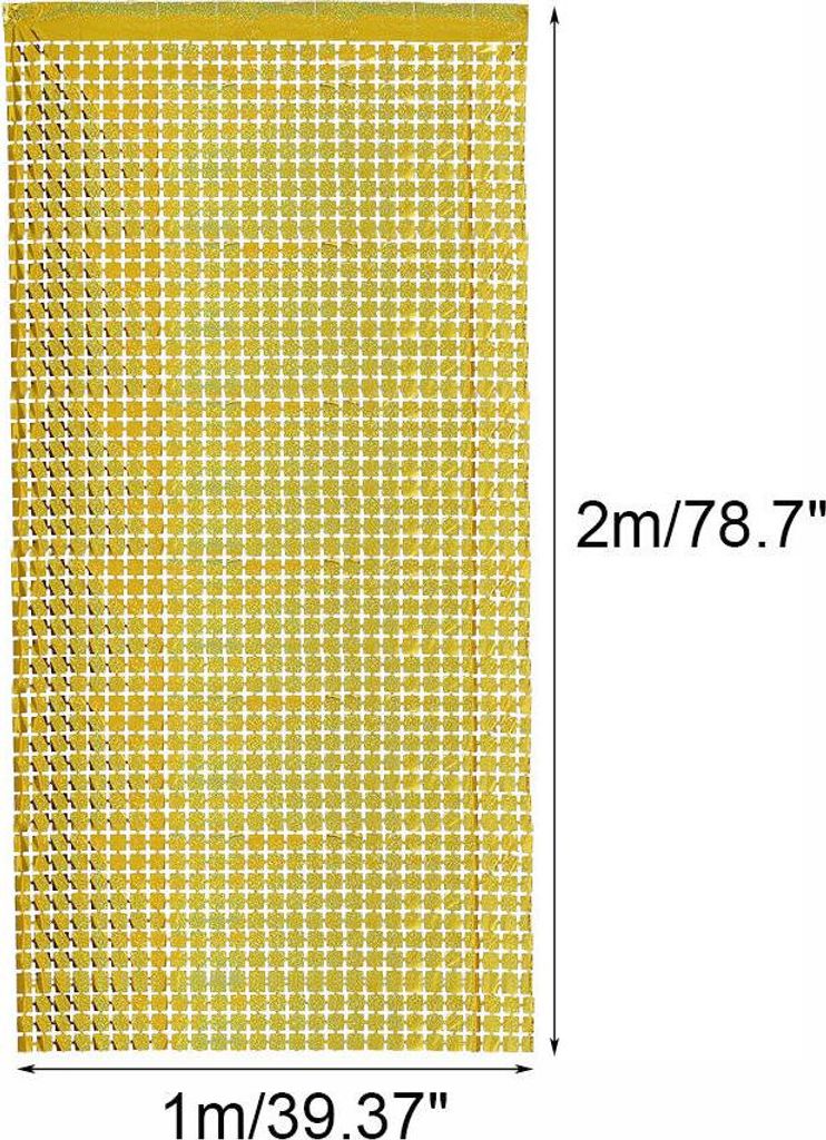Flächenvorhang 200x100 cm glänzend gold