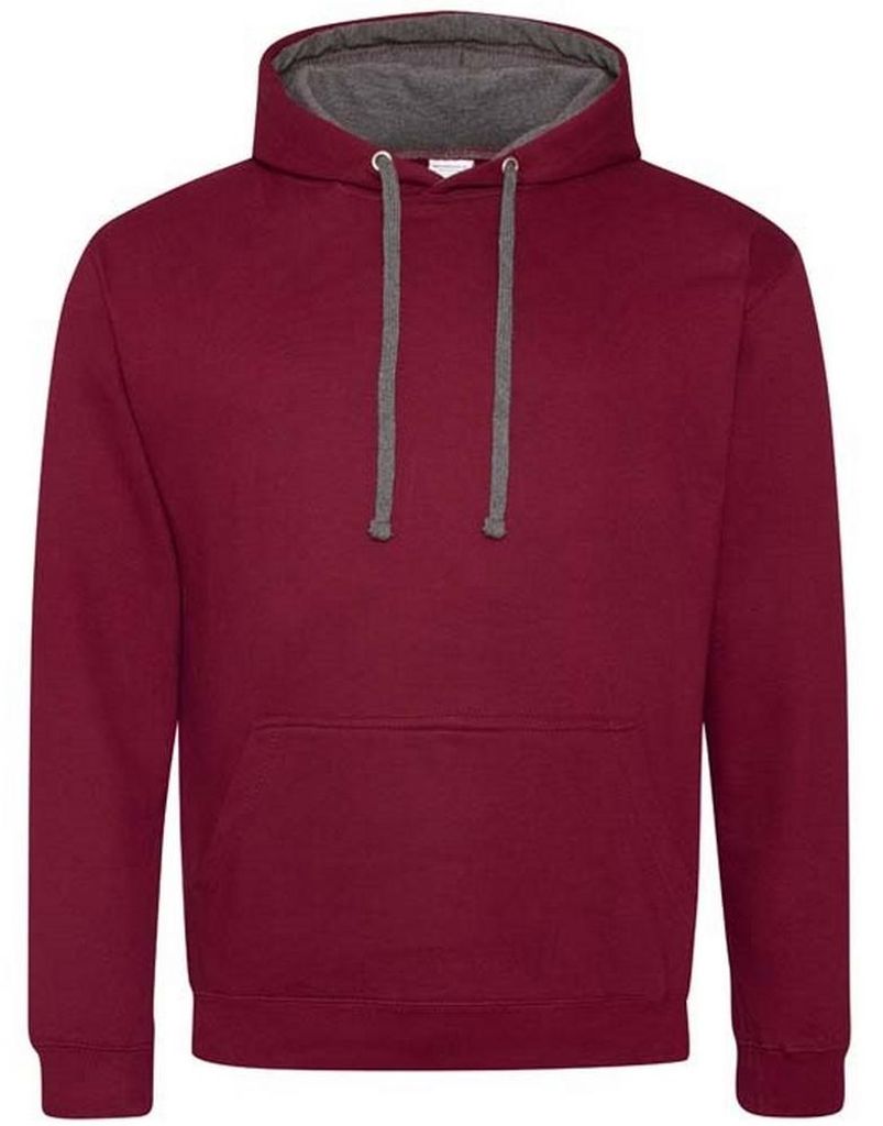 Awdis - "Varsity" Kapuzenpullover für Herren/Damen Uni LT2871 (L) (Burgunderrot/Holzkohle meliert)