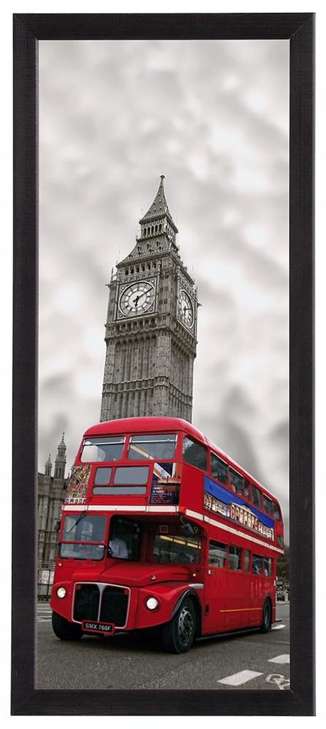 Modernes Poster in schwarzem Rahmen 20x50 cm - London 2