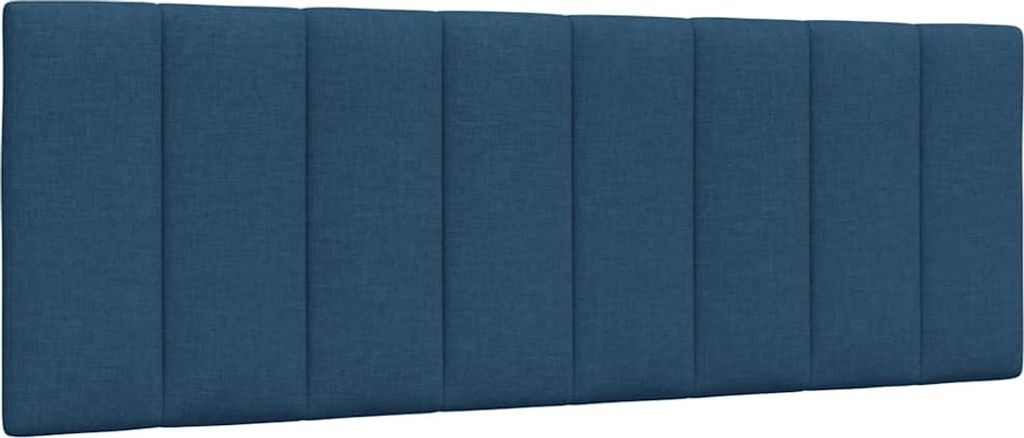 Kopfteil-Kissen "Hanko" Blau 140 cm Stoff