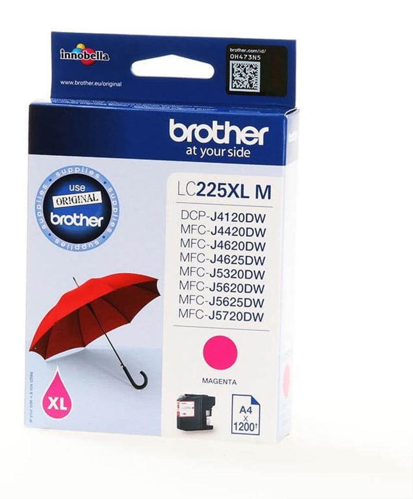 Brother LC225XLM, Magenta, Tinte auf Pigmentbasis, 1 Produktbild 