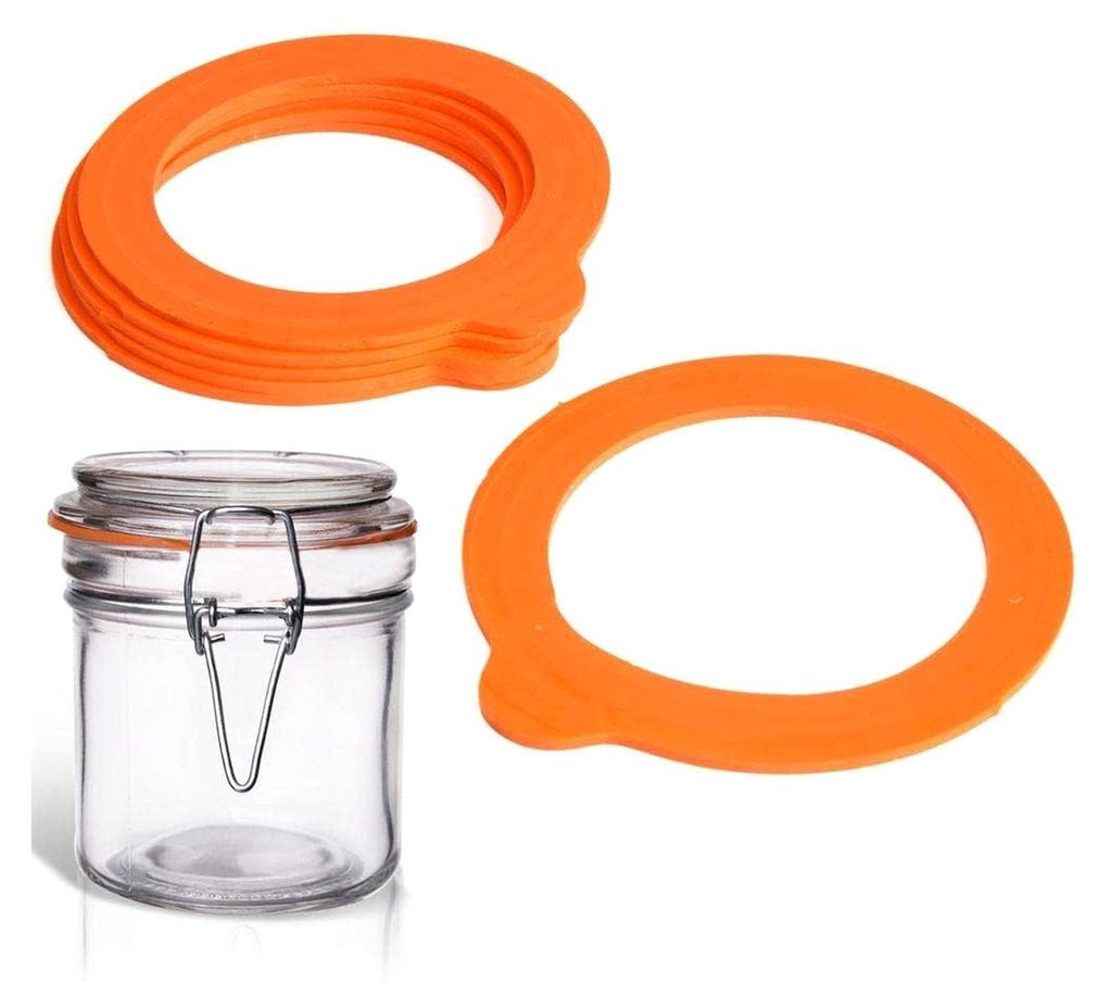 Silikonring Silikondichtung für Einmachgläser mit Bügelverschluss 8,1 cm, 6 Stück