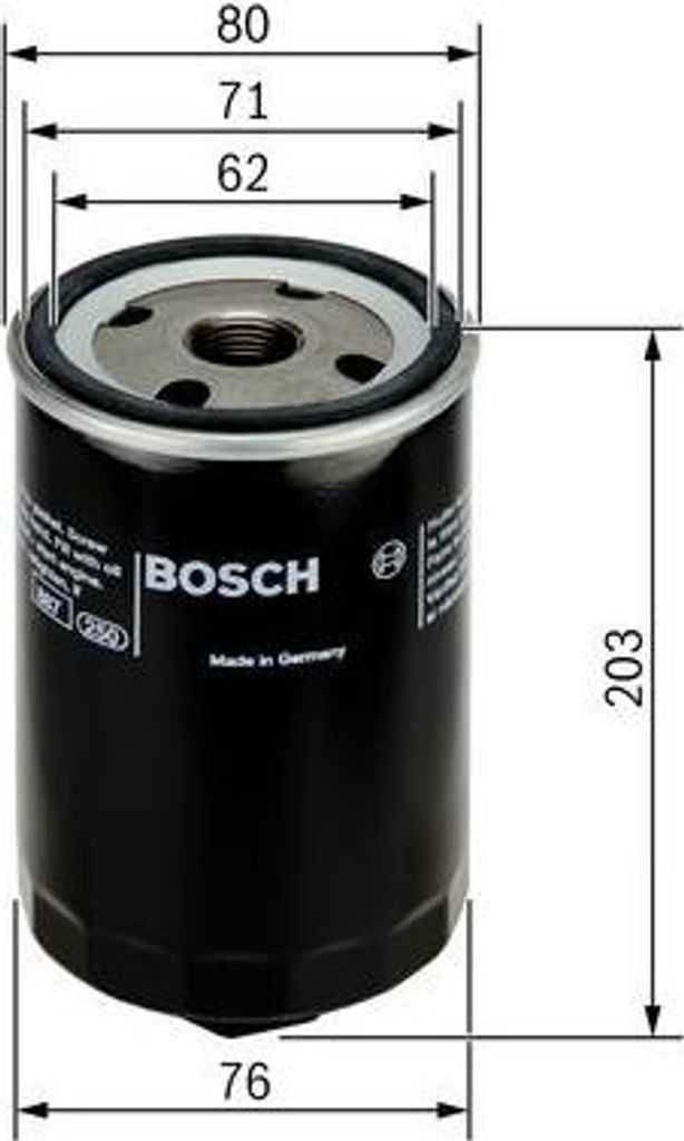 BOSCH 0 451 103 338 Ölfilter OE kompatibel mit A6 4A