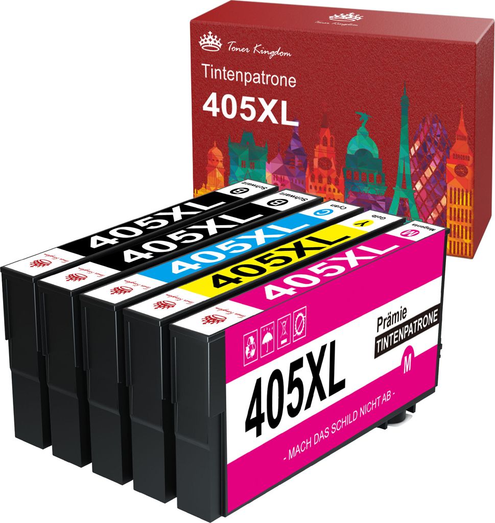 5pk für Epson 405XL  kompatible Druckerpatronen als Ersatz Produktbild 