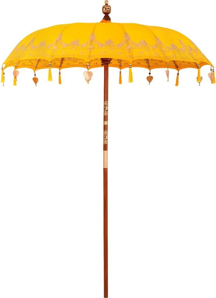Parasol balinais Jaune 185 x 185 x 260 cm Image du produit 