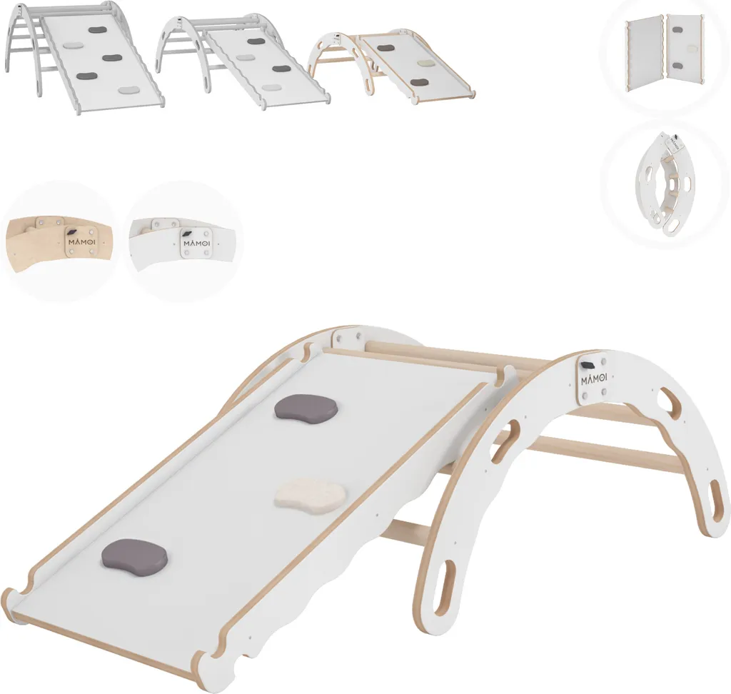 Triangolo Pikler e Arco Montessori: Palestra Indoor Legno per Bambini