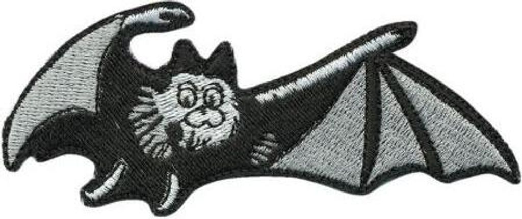 Aufnäher - Fledermaus - 06127 - Gr. ca. 10,5 x 4,5 cm - Patches Stick Applikation