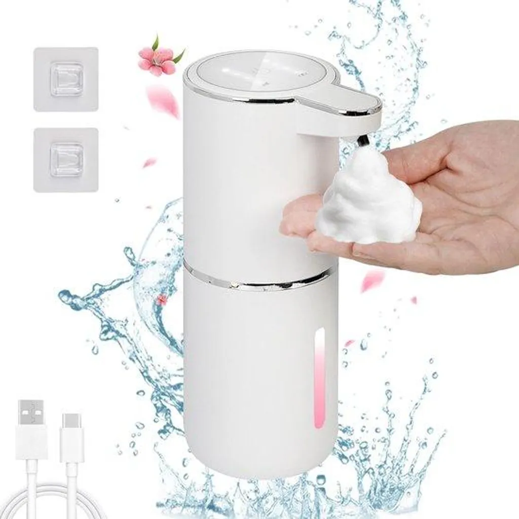 Distributeur savon capteur infrarouge 380ml sans fil mural et étanche
