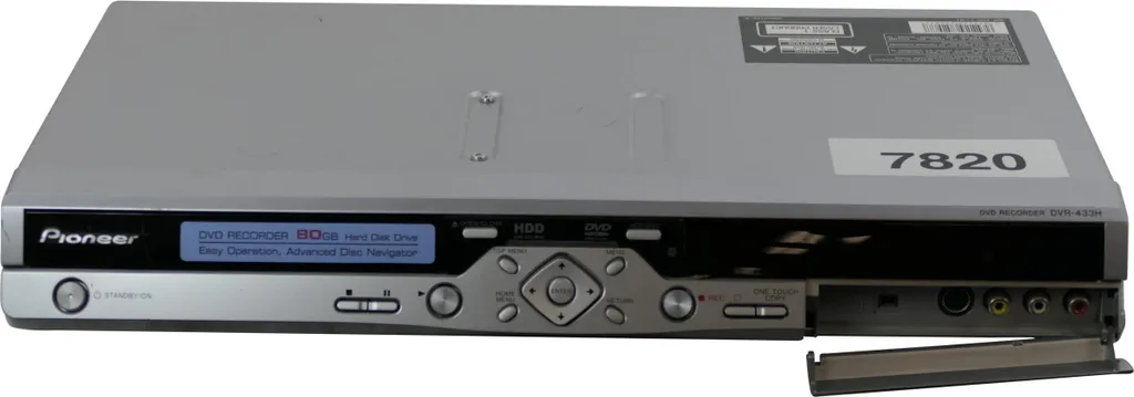 Pioneer DVR-433H Enregistreur DVD et Disque Dur HDD 80 Go Argenté