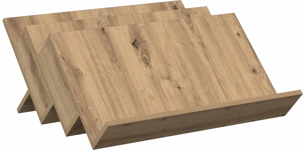 vidaXL Portariviste in rovere artigianale 65 x 53 x 28,5 cm Materiale a base di legno