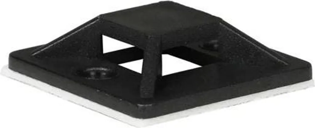 Lanview LVT-CABLEMOUNT-50B Clip Adesive PP 25x25mm Nere - Stock 50 pz