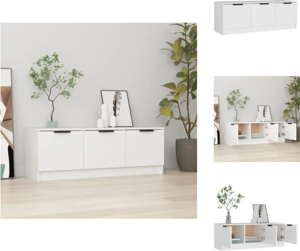 Mobili TV vidaXL Bianco 102x35x36,5 | Supporto Multimediale Robusto