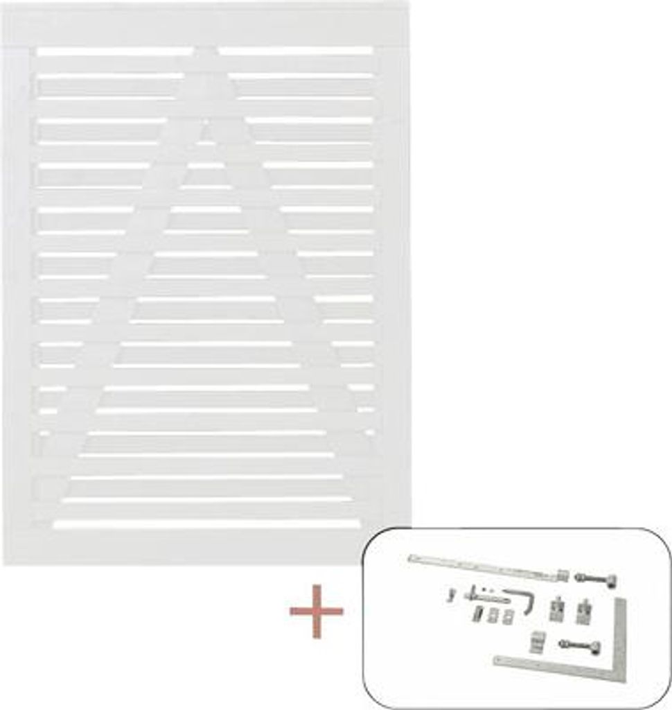 Einzeltor PLUS Osaka inkl. Beschläge 100 x 136 cm RAL 9010 weiß