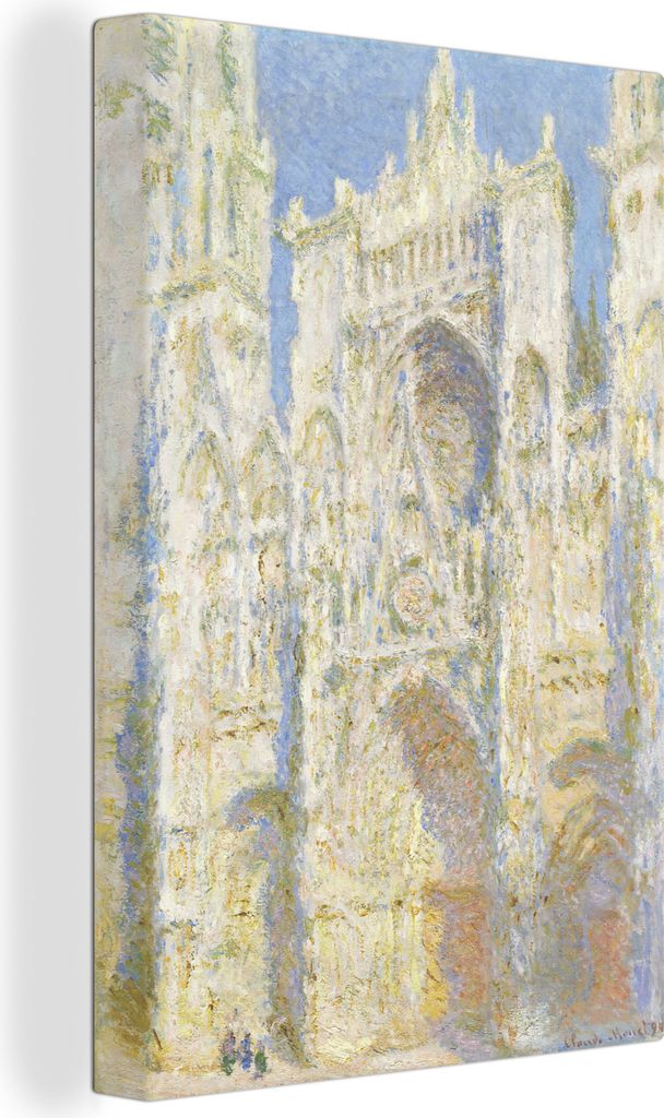 OneMillionCanvasses - Leinwandbilder - 90x140 cm, Kathedrale von Rouen - Gemälde von Claude Monet, Wandbilder Kunstdruck Wanddekoration - Foto a...