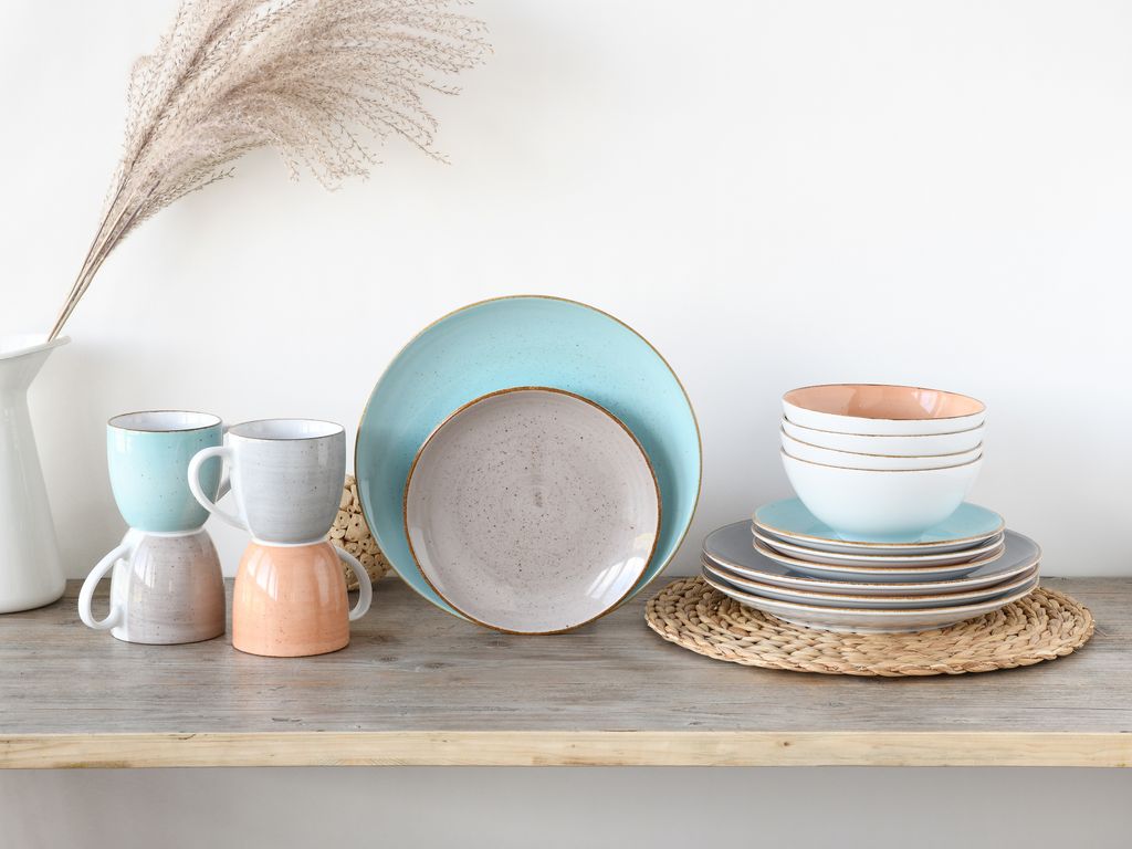 CreaTable, 17690, Vintage Nature Bunt, Kombiservice 16-tlg