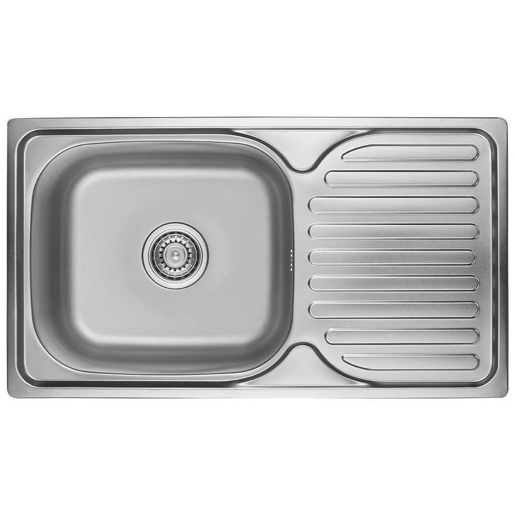 Edelstahl 1 Becken Küchenspüle Aufsatzspüle Spüle Spülbecken mit Abtropffläche
