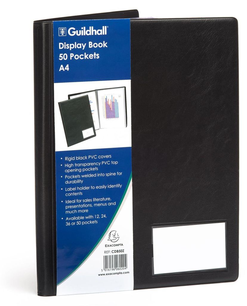 Sichtmappe Goldline A4 50 Huel sw