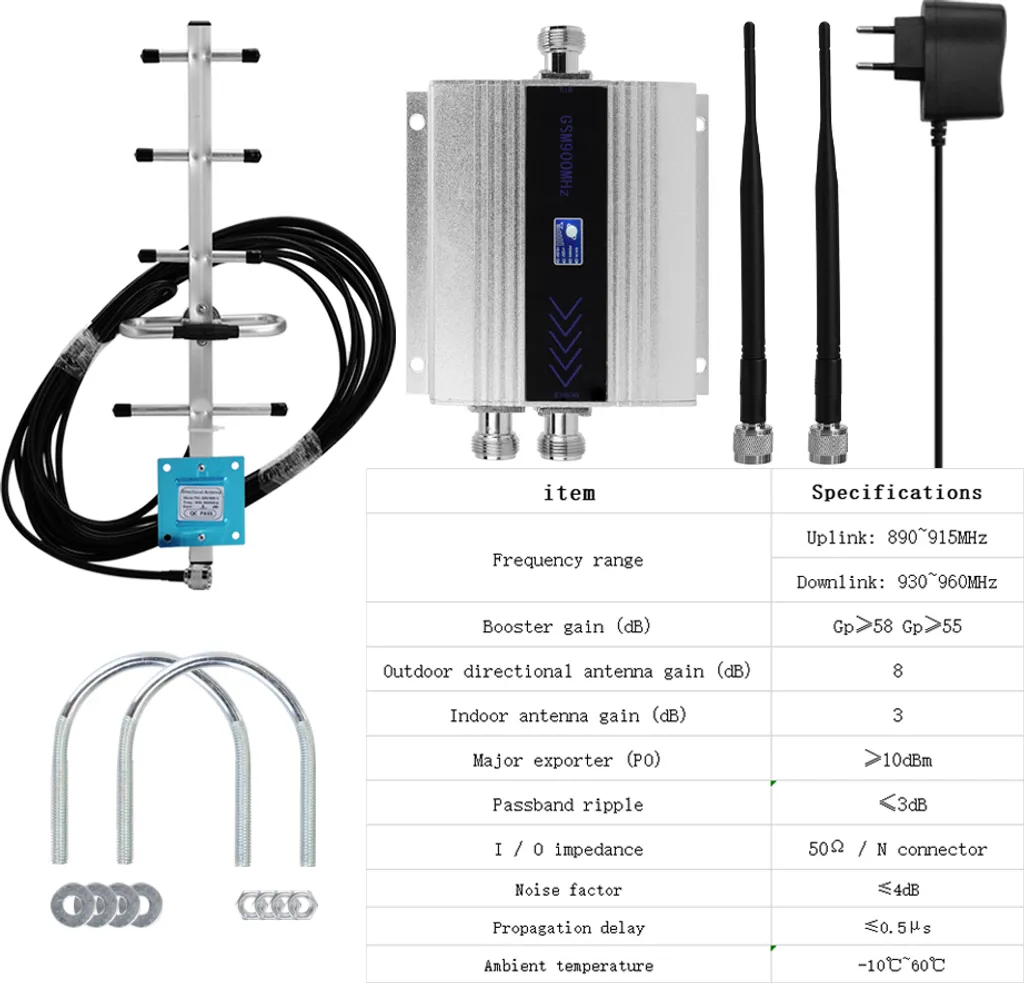 Amplificateur GSM 900MHz LCD Booster de Signal Mobile avec Double Sortie