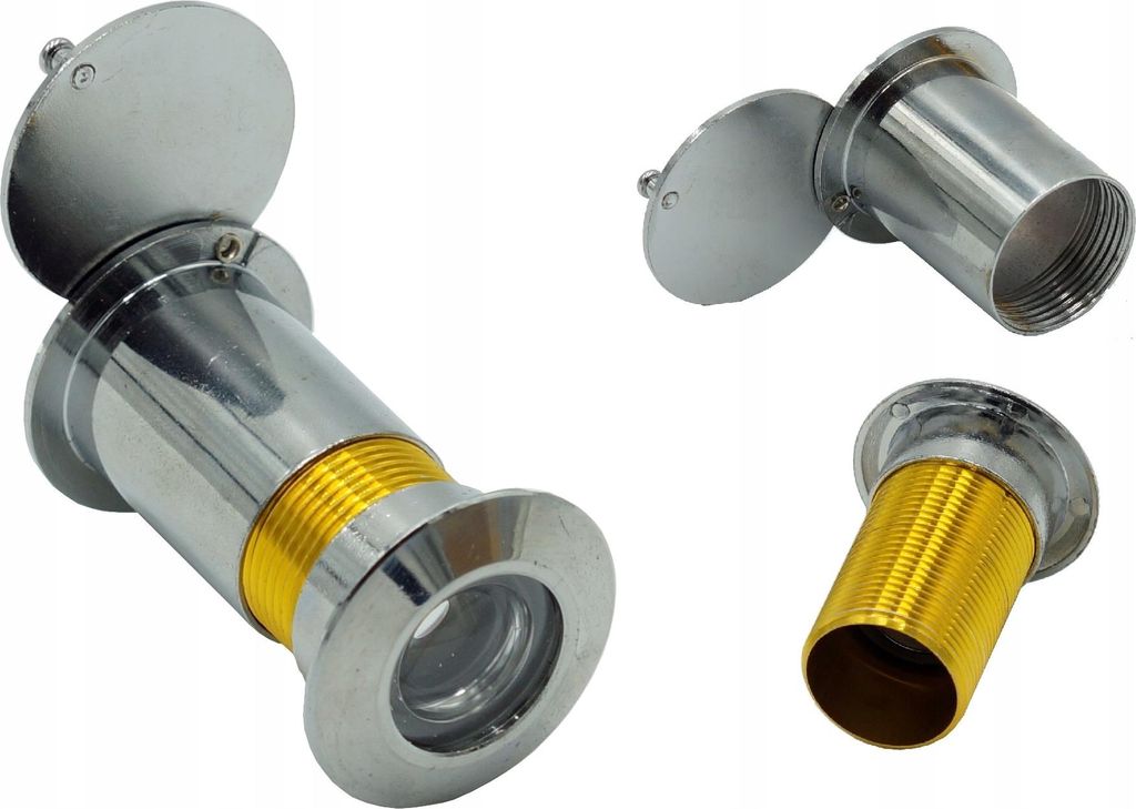 FEINZ | Türspion mit Klappe - 26mm - Nickel - 55-75mm - Hochwertig - Sicher - Elegant