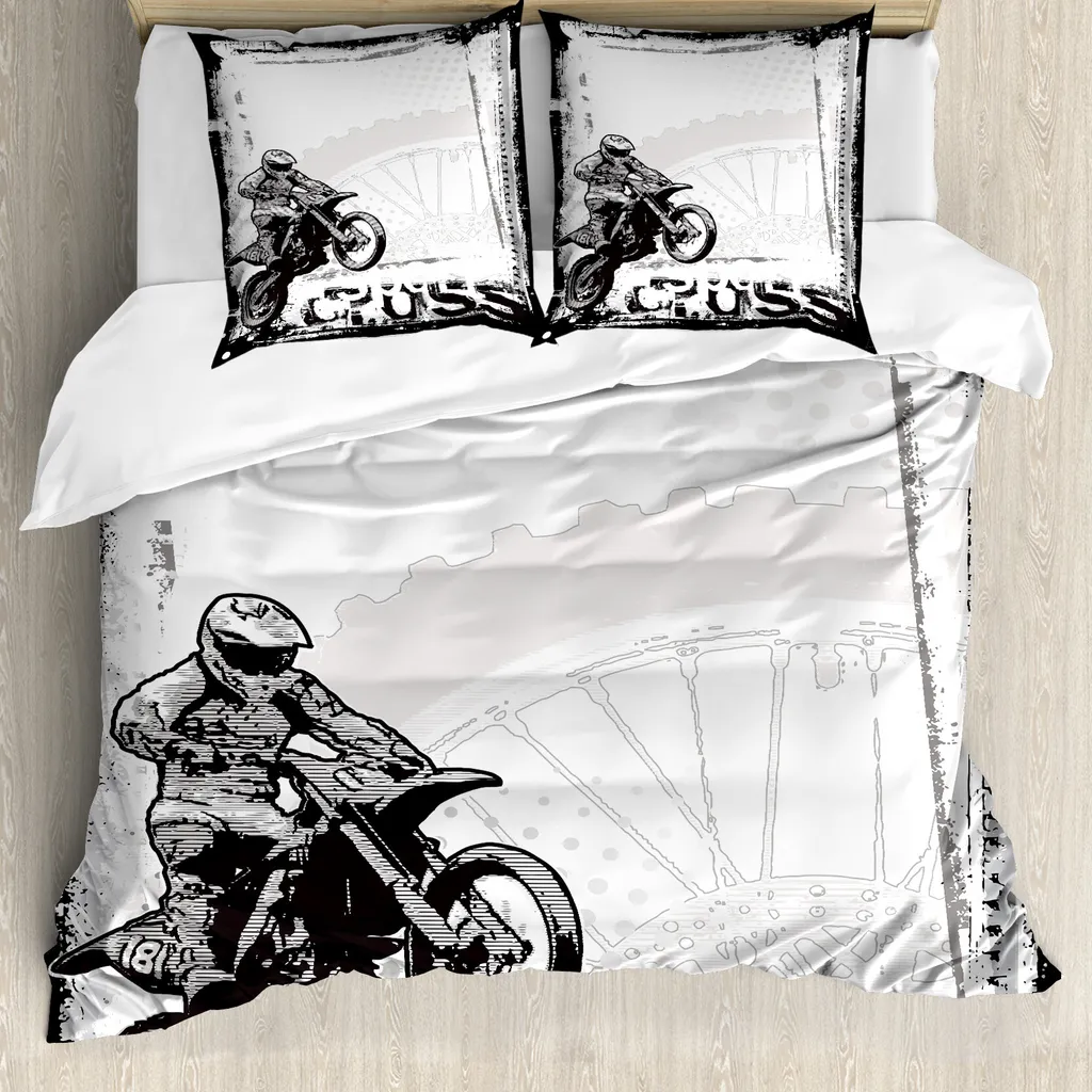Set Letto Motocross ABAKUHAUS 200x200 - Microfibra Antiacaro Pro