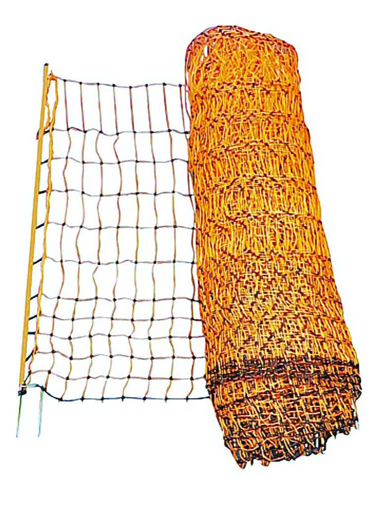 Filet à volailles 50m orange 112cm à simple broche électrifiable